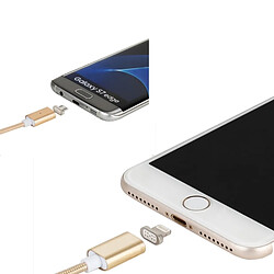 Acheter Wewoo Câble or pour iPhone, iPad, Samsung, HTC, LG, Sony, Huawei, Lenovo et autres Smartphones 2 en 1 Weave Style 1.2m 5V 2A Micro USB & de données / chargeur magnétique Lightning vers USB 2.0,