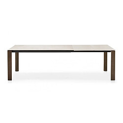 Avis Inside 75 Table extensible 10 couverts DORIAN 260cm pieds bois plateau céramique blanc