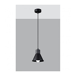 Luminaire Center Suspension Taleja Dome Acier Noir 1 ampoule 120cm