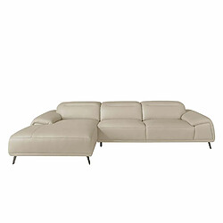 Angel Cerda Chaise longue en cuir de vachette taupe