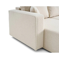 Acheter Bestmobilier Topaze - canapé d'angle réversible - 4 places - convertible avec coffre - en tissu bouclette