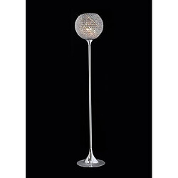 Luminaire Center Lampadaire Ava 5 Ampoules chrome poli/cristal