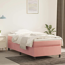 vidaXL Cadre de lit sans matelas rose 80x200 cm velours