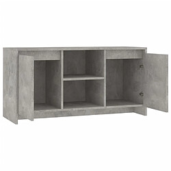 Maison Chic Meuble TV scandinave - Banc TV pour salon Gris béton 102x37,5x52,5 cm Aggloméré -MN79856 pas cher