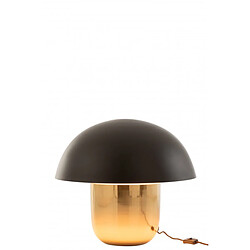 Dansmamaison Lampe Champignon Metal Noir/Or Large