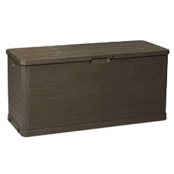 Malle de rangement sur roulettes 280 L marron