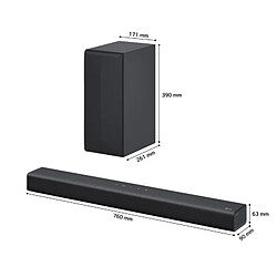 Barre de son 2.1 300w bluetooth noir - S60Q - LG pas cher