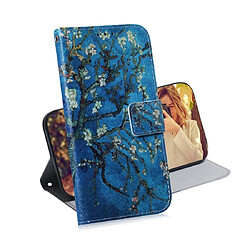 Wewoo Housse Coque Étui en cuir à rabat horizontal avec motif coloré et fleurs abricot pour Galaxy A7 2018 / A750Favec support et emplacements cartes et porte-monnaie