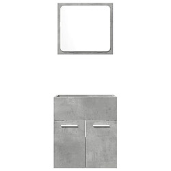 Avis vidaXL Ensemble de meubles de salle de bain 2 pcs gris béton