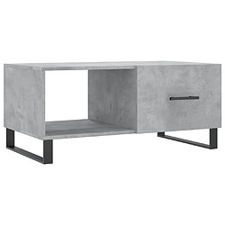 Maison Chic Table basse,Table Console Table d'appoint, Table pour salon gris béton 90x50x40 cm bois d'ingénierie -MN12373