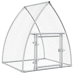 vidaXL Cage pour poules argenté 100x105x120 cm acier galvanisé