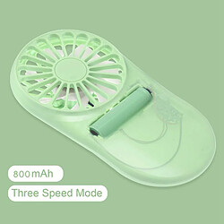 2 Pcs Mini Ventilateur de Poche Ventilateur Portable Réglable Ventilateur Rechargeable USB avec Lanière pour le Refroidissement de Voyage en Plein Air, Vert et Bleu pas cher