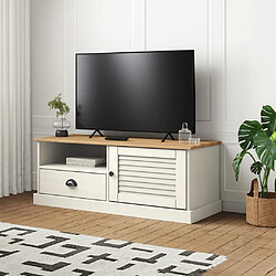 Maison Chic Meuble TV scandinave - Banc TV pour salon VIGO blanc 106x40x40 cm bois massif de pin -MN11325