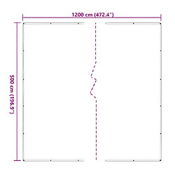 Acheter vidaXL Bâche transparente avec œillets 5x12 m polyéthylène