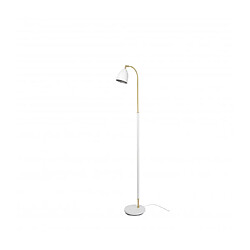 Luminaire Center Lampadaire DELUXE en Métal et Blanc/Laiton Diamètre 9,8 Cm