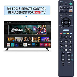 SANAG Rm-Ed016 Telecommande De Rechange Pour Televiseur Sony Led Lcd Bravia Compatible Avec Kdl-22E5300 Kdl-32W5730 Kdl-32W5730E Kdl-32W5740 Kdl-37W5840 Kdl-40V5500 Kdl-40V5800 Kdl-40W50W500 5830