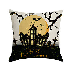 P31 4PCS 45 * 45cm Modèle Halloween Modèle de chauve-souris courte peluche Taie d'oreiller de coussin d'impression Coussin de coussin Décoration pas cher