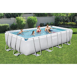 Bestway Piscine tubulaire rectangle power steel 5.49 x 2.74 x h.1.22 m - filtre à cartouche pas cher