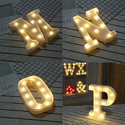 Wewoo Guirlande Lumière anglaise décorative de forme de lettre de l'alphabet W, sèche chaude accrochante de vacances de LED pas cher