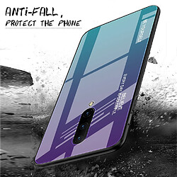 Acheter Wewoo Coque Pour OnePlus 7 Pro Gradient Color Glass Case Bleu