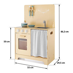 Avis Mamabrum Cuisine Enfant en Bois avec Eclairage LED 86 x 55 x 29.5 CM