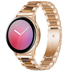 Bracelet en résine + acier inoxydable de 20 mm or rose/mon chéri pour votre Samsung Galaxy Watch4 40mm/Watch4 44mm/Watch4 Classic 46mm