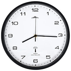 Avis Decoshop26 Horloge murale radioguidée Mouvement à quartz 31 cm Blanc/noir DEC022250