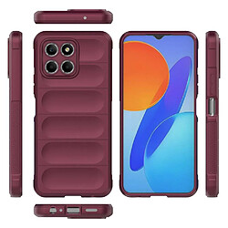 Htdmobiles Coque pour Huawei Honor X8 5G / Honor X6 - housse etui silicone gel fine + verre trempe - ROUGE BORDEAUX