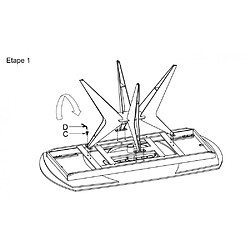 Inside 75 Table de repas extensible BOOMERANG 160/228 x 95 cm plateau céramique pied acier Inoxydable pas cher