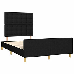 Acheter Maison Chic Lit adulte - Cadre Structure de lit avec tête de lit Contemporain Noir 120x200 cm Tissu -MN31152