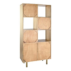 Pegane Etagère en manguier coloris Naturel - Longueur 90 x Profondeur 40 x Hauteur 180 cm