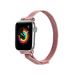 B10 Rose Watch Bracelets de rechange 41mm 40mm 38mm Milanaise Milanaise Bande en acier magnétique Milanaise pour Apple Iwatch 7654321 SE