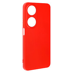 Avizar Coque pour Honor 90 Smart Silicone Finition Soft-touch avec Dragonne Rouge