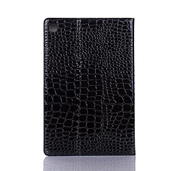 Etui en PU peau de crocodile noir avec support pour votre Samsung Galaxy Tab S5e SM-T720