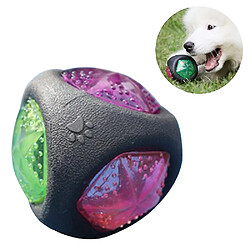 Jouet boule pour chien avec lumière led et grincement, balle pour chien, jouet pour chien, balle de jeu pour chien, phosphorescent en couleurs changeantes, fait de caoutchouc thermoplastique