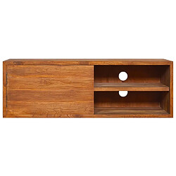 Avis Maison Chic Meuble TV scandinave mural Banc TV suspendu pour salon - 90x30x30 cm Bois de teck massif -MN80172