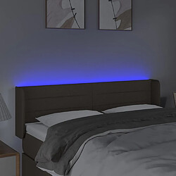 Acheter Maison Chic Tête de lit scandinave à LED,meuble de chambre Taupe 147x16x78/88 cm Tissu -MN92995