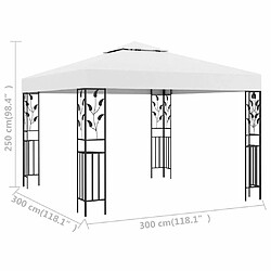 Maison Chic Tonnelle | Pergola 3x3 m Blanc 180 g/m² -GKD55037 pas cher