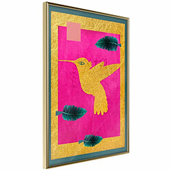 Paris Prix Affiche Murale Encadrée Native American Hummingbird 20 x 30 cm Or