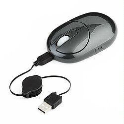 Yonis Souris Rechargeable Sans Fil 1200 DPI Avec HUB USB