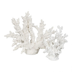 BigBuy Home Figurine Décorative Blanc Résine Corail 17 x 17 x 20 cm