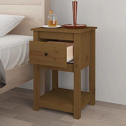 Avis Maison Chic Table de chevet, Table de Nuit, Meuble de rangement Marron miel 40x35x61,5 cm Bois de pin solide