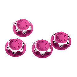 Acheter Ecrous De Cache Anti-poussière Hexagonaux En Aluminium Pour Moyeu De Roue De 17mm Pour Voiture Monster RC 1/8, Rose