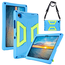 Coque en TPU poids léger avec béquille et bandoulière bleu vert pour votre Samsung Galaxy Tab A7 10.4 (2020)