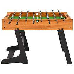 vidaXL Table de football pliante 121 x 61 x 80 cm Marron clair