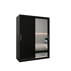 Abiks Meble Armoire TOKYO 2 à portes coulissantes 200/150/62 2 portes (noir/noir)