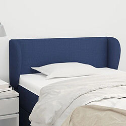 Maison Chic Tête de lit scandinave avec oreilles,meuble de chambre Bleu 103x23x78/88 cm Tissu -MN43208