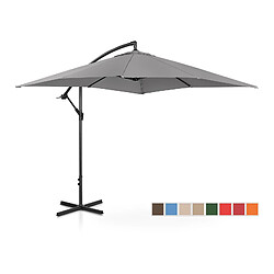 Helloshop26 Parasol déporté rectangulaire 250 x 250 cm inclinable gris foncé 14_0007584