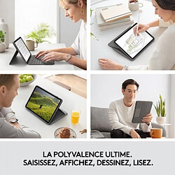 Etui clavier pour iPad - 4 et 5ieme gen - LOGITECH - FOLIO TOUCH IPAD AIR - Gris