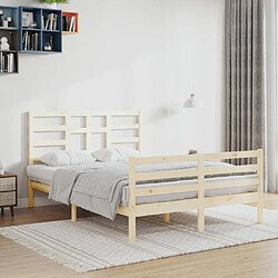 vidaXL Cadre de lit sans matelas bois massif 120x200 cm